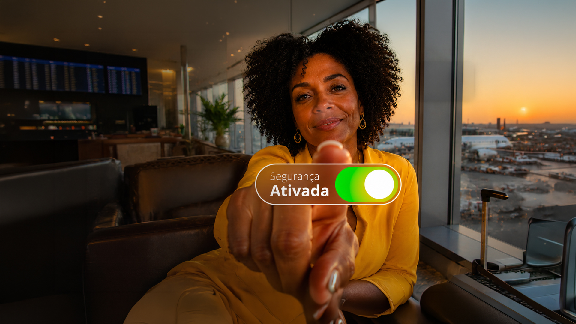 Anúncio EMIVE: Segurança Ativada — proteção na palma da mão