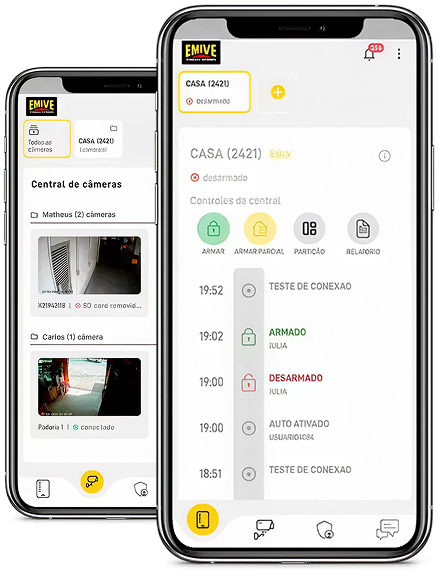 Interface do SuperApp EMIVE no celular